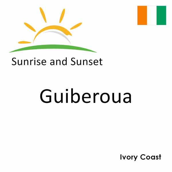Sunrise and sunset times for Guiberoua, Ivory Coast