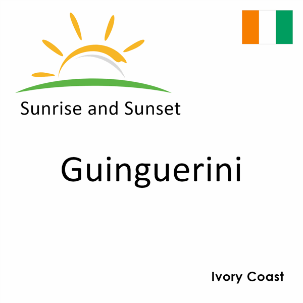 Sunrise and sunset times for Guinguerini, Ivory Coast