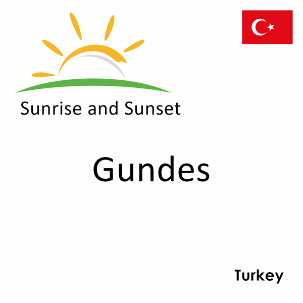 Sunrise and sunset times for Gundes, Turkey