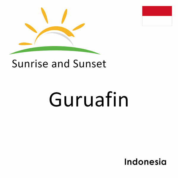 Sunrise and sunset times for Guruafin, Indonesia