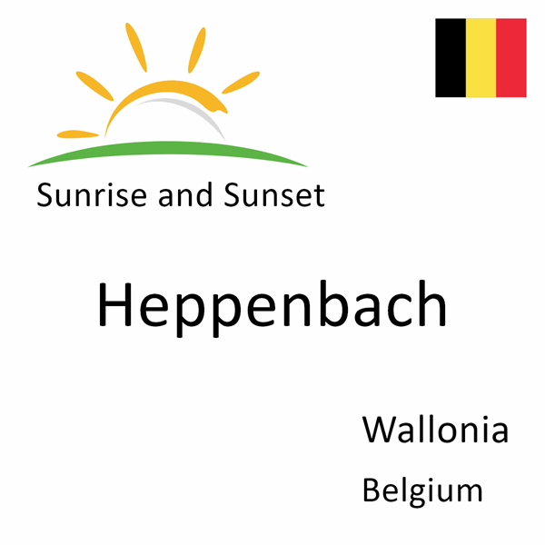 Sunrise and sunset times for Heppenbach, Wallonia, Belgium