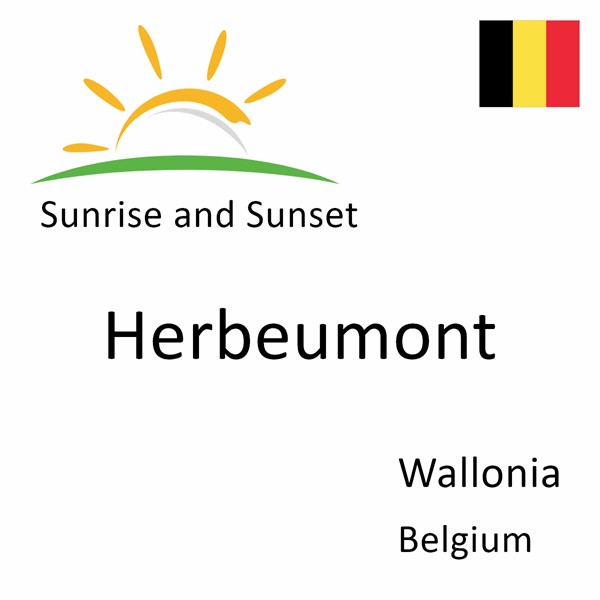 Sunrise and sunset times for Herbeumont, Wallonia, Belgium