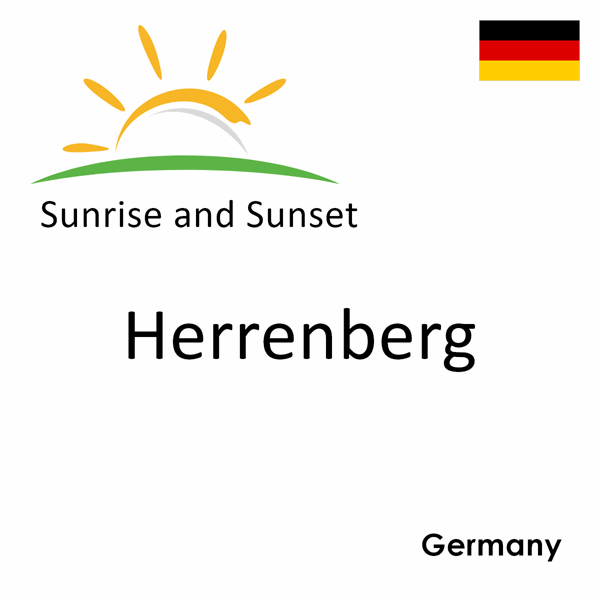 Sunrise and sunset times for Herrenberg, Germany