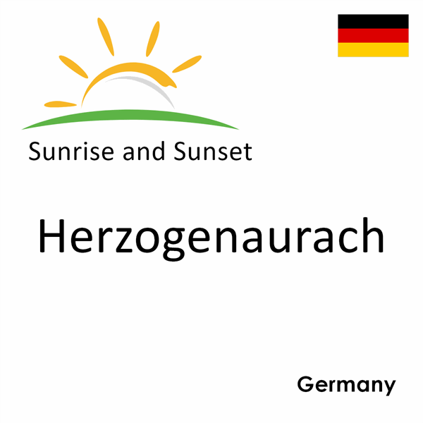 Sunrise and sunset times for Herzogenaurach, Germany
