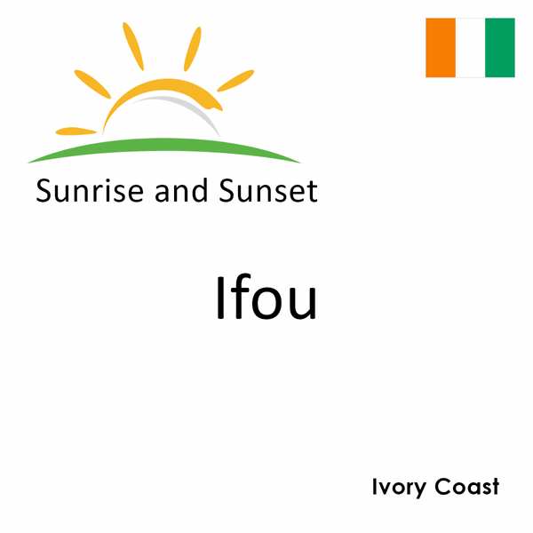 Sunrise and sunset times for Ifou, Ivory Coast