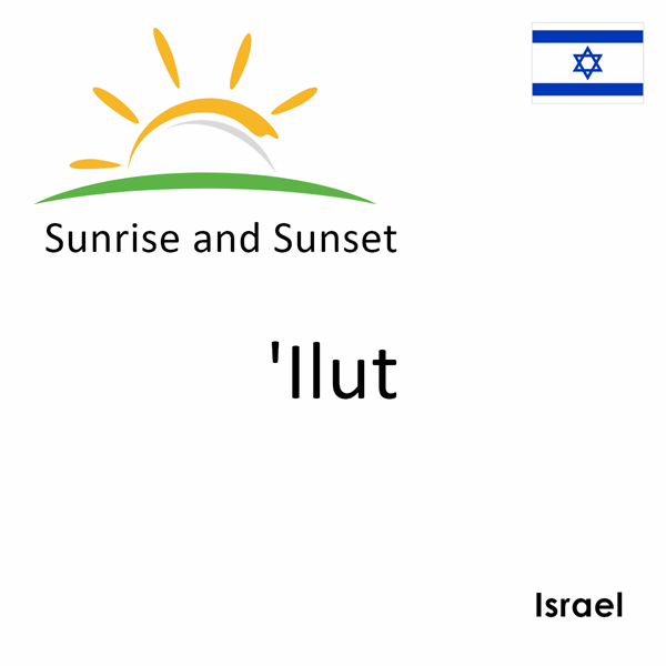 Sunrise and sunset times for 'Ilut, Israel