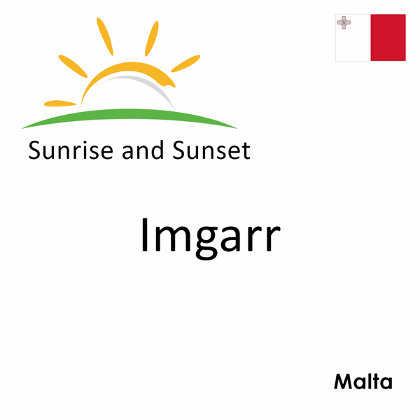 Sunrise and sunset times for Imgarr, Malta