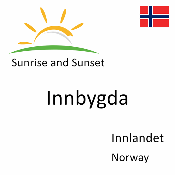 Sunrise and sunset times for Innbygda, Innlandet, Norway