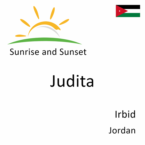 Sunrise and sunset times for Judita, Irbid, Jordan