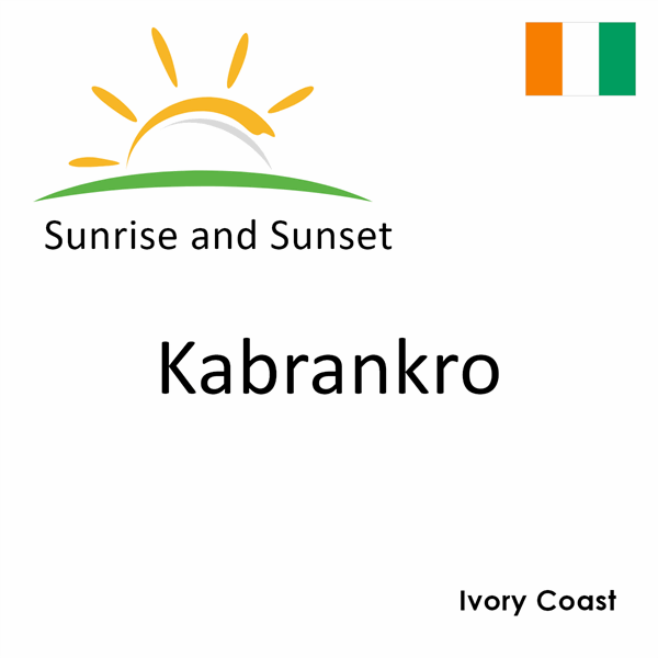 Sunrise and sunset times for Kabrankro, Ivory Coast
