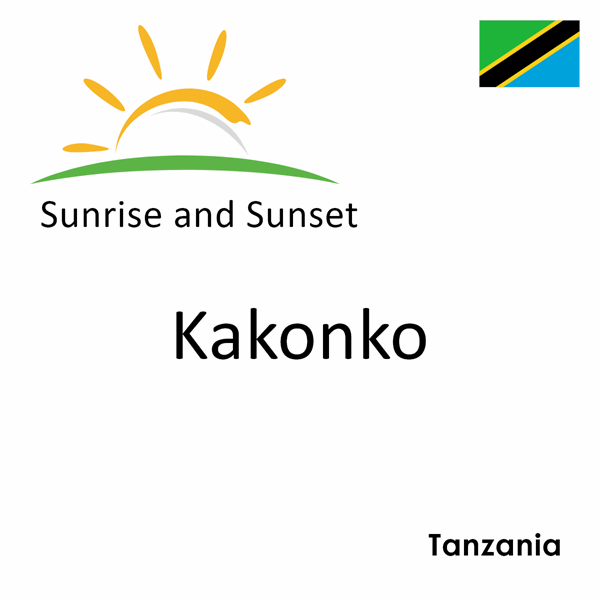Sunrise and sunset times for Kakonko, Tanzania