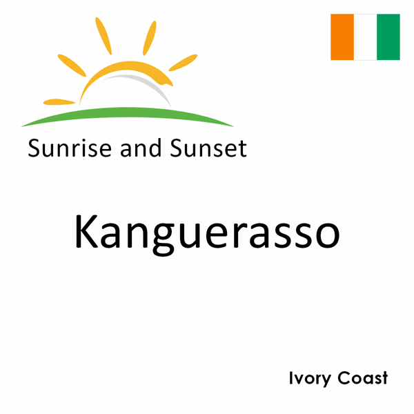 Sunrise and sunset times for Kanguerasso, Ivory Coast