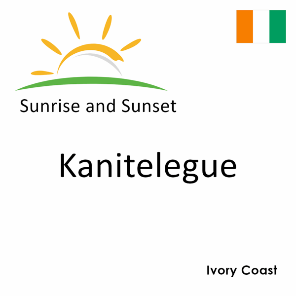 Sunrise and sunset times for Kanitelegue, Ivory Coast