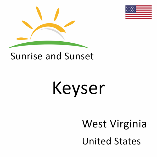 Sunrise and sunset times for Keyser, West Virginia, United States