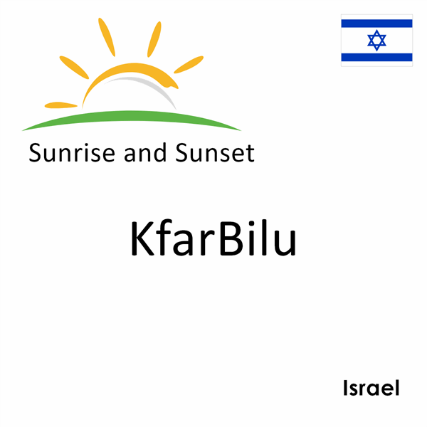 Sunrise and sunset times for KfarBilu, Israel