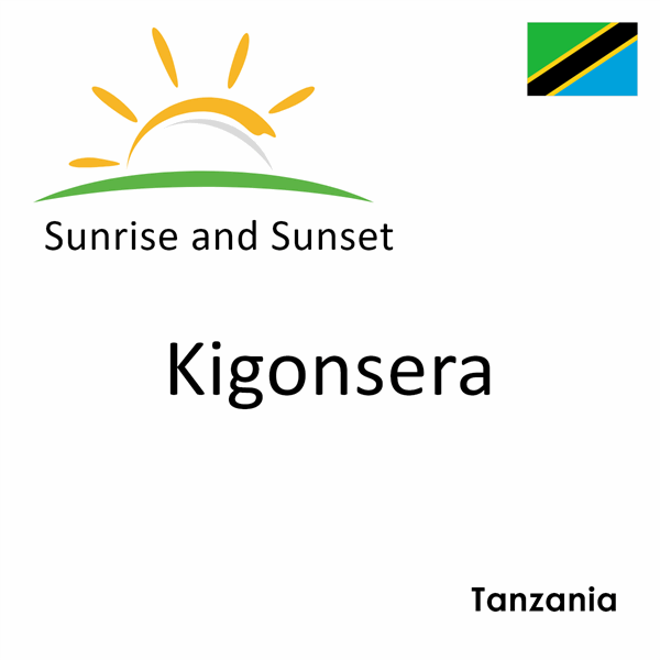Sunrise and sunset times for Kigonsera, Tanzania