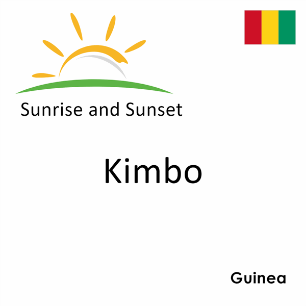 Sunrise and sunset times for Kimbo, Guinea