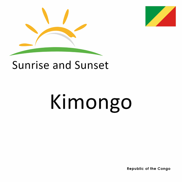 Sunrise and sunset times for Kimongo, Republic of the Congo