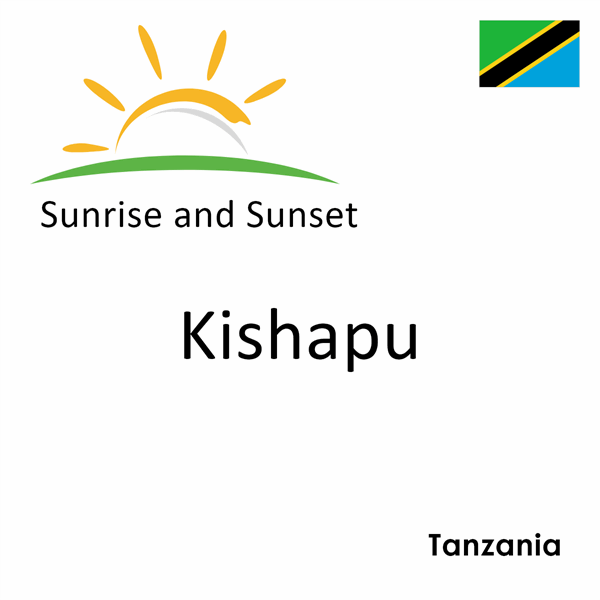 Sunrise and sunset times for Kishapu, Tanzania