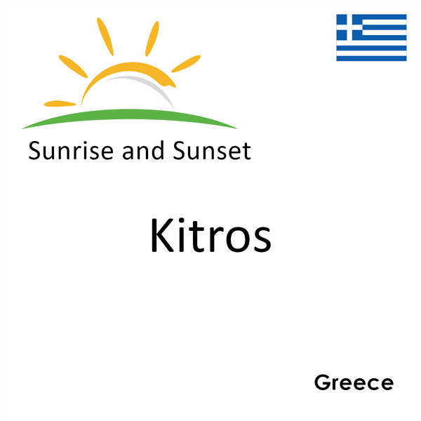 Sunrise and sunset times for Kitros, Greece