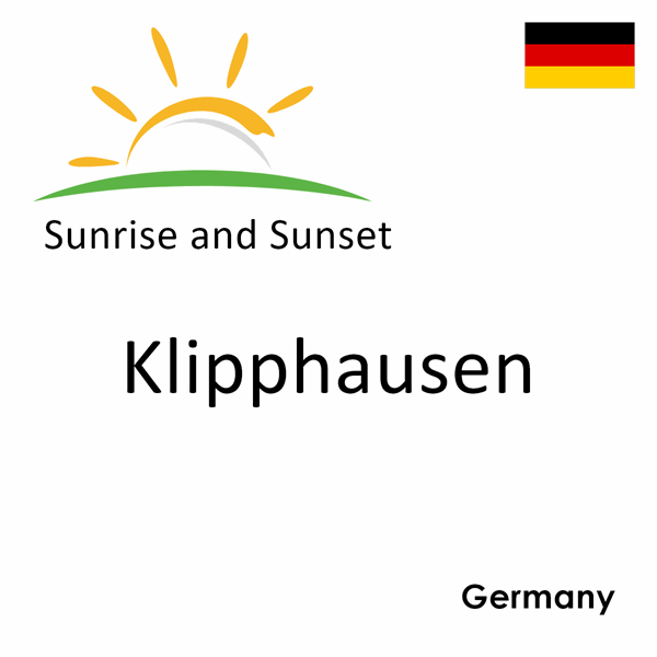 Sunrise and sunset times for Klipphausen, Germany