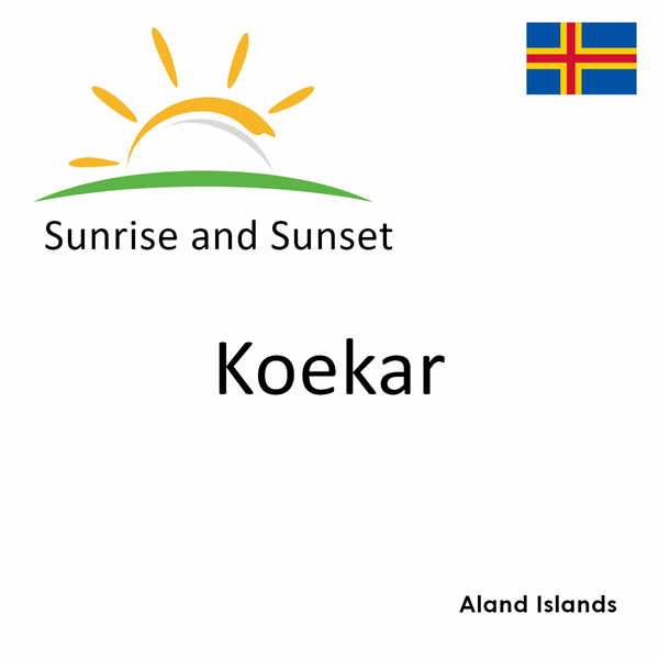 Sunrise and sunset times for Koekar, Aland Islands