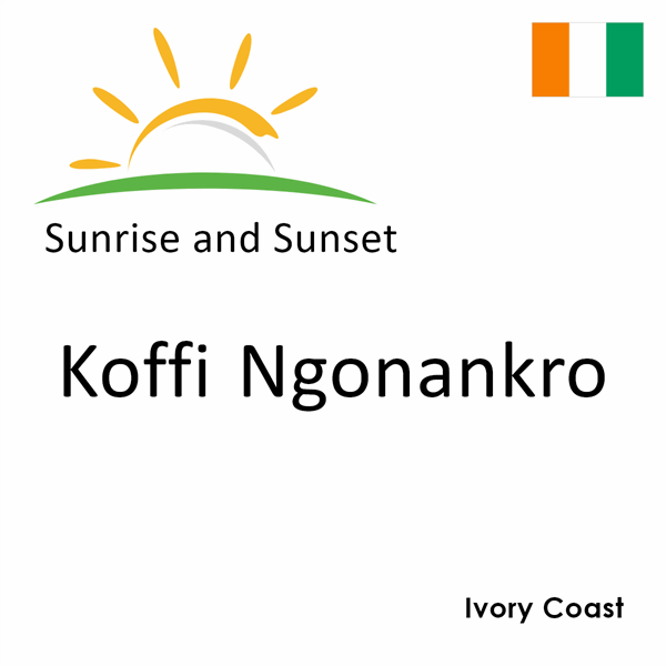 Sunrise and sunset times for Koffi Ngonankro, Ivory Coast