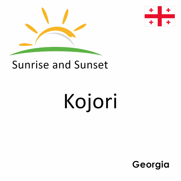 Sunrise and sunset times for Kojori, Georgia