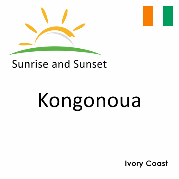 Sunrise and sunset times for Kongonoua, Ivory Coast