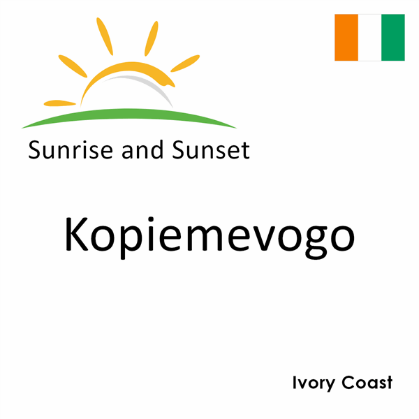 Sunrise and sunset times for Kopiemevogo, Ivory Coast