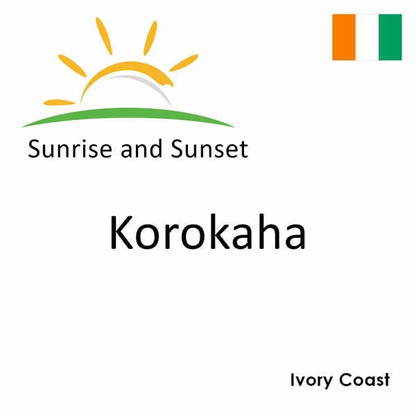 Sunrise and sunset times for Korokaha, Ivory Coast
