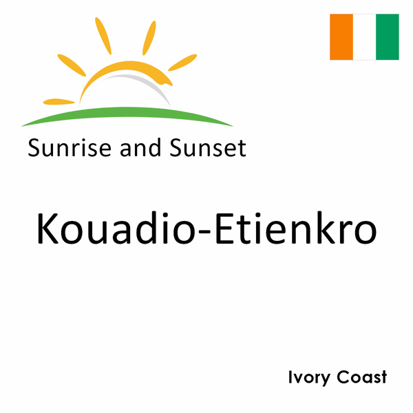 Sunrise and sunset times for Kouadio-Etienkro, Ivory Coast