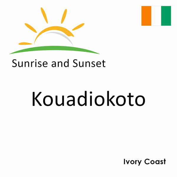 Sunrise and sunset times for Kouadiokoto, Ivory Coast