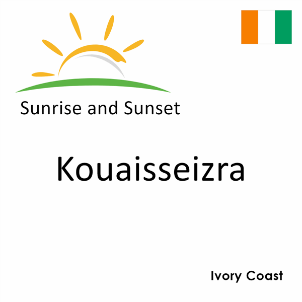 Sunrise and sunset times for Kouaisseizra, Ivory Coast