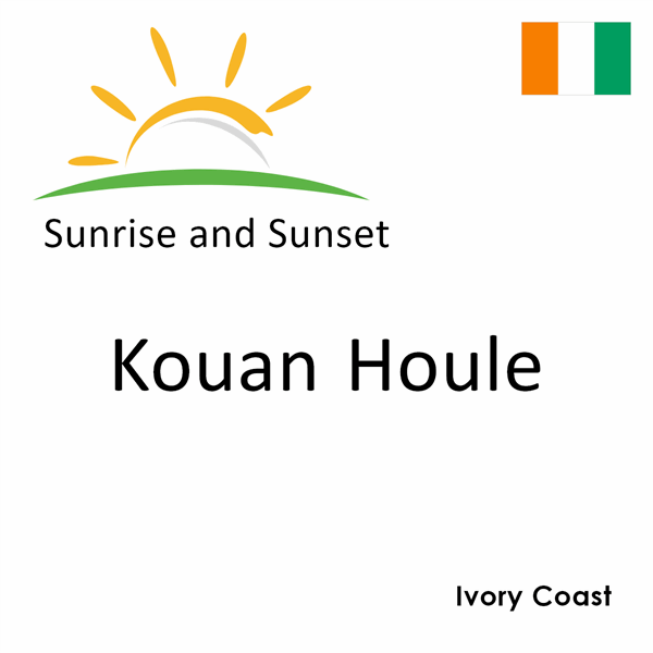 Sunrise and sunset times for Kouan Houle, Ivory Coast