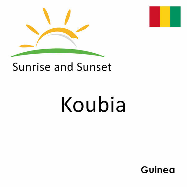 Sunrise and sunset times for Koubia, Guinea