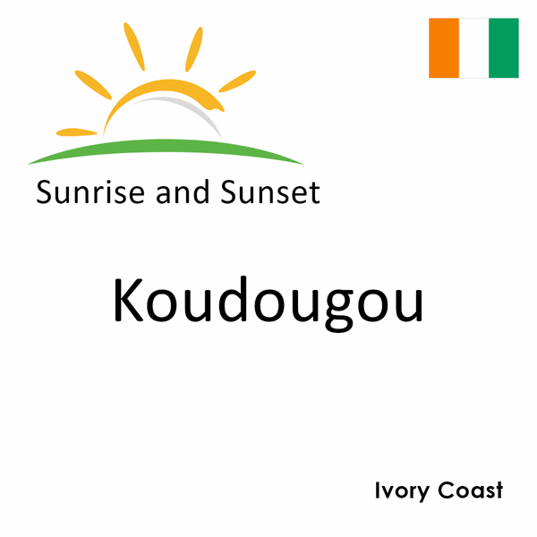 Sunrise and sunset times for Koudougou, Ivory Coast