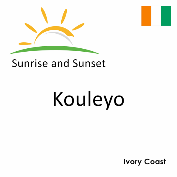 Sunrise and sunset times for Kouleyo, Ivory Coast