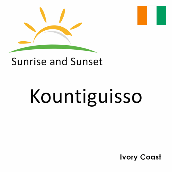 Sunrise and sunset times for Kountiguisso, Ivory Coast