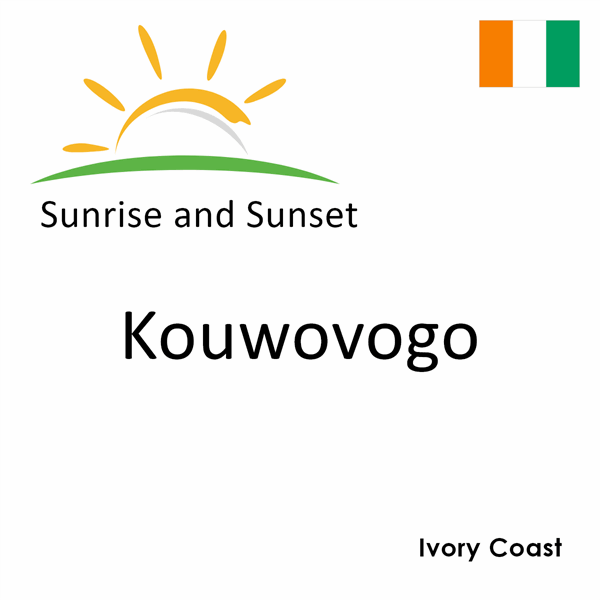 Sunrise and sunset times for Kouwovogo, Ivory Coast