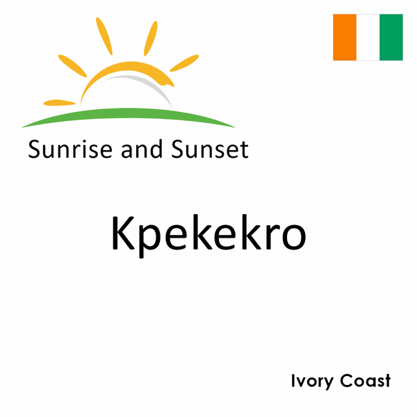 Sunrise and sunset times for Kpekekro, Ivory Coast
