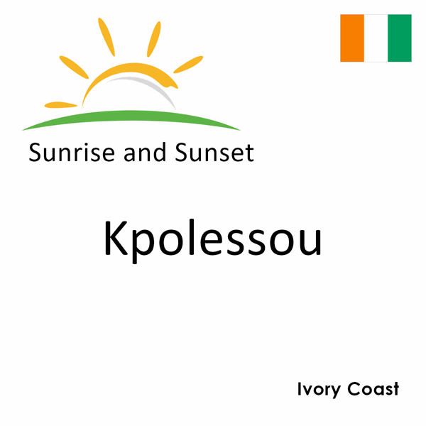 Sunrise and sunset times for Kpolessou, Ivory Coast
