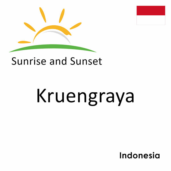 Sunrise and sunset times for Kruengraya, Indonesia