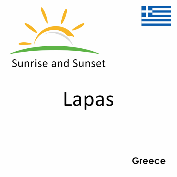 Sunrise and sunset times for Lapas, Greece