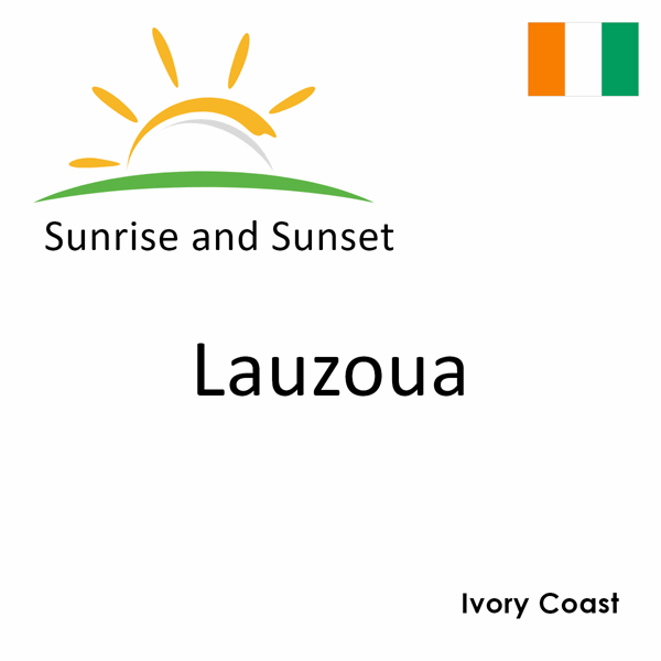 Sunrise and sunset times for Lauzoua, Ivory Coast