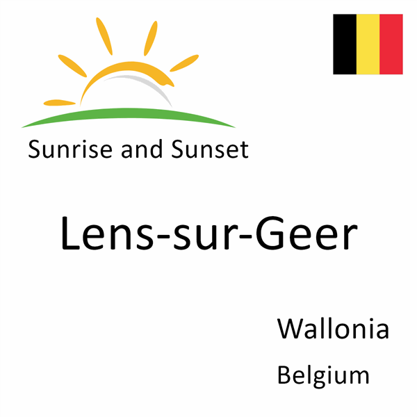 Sunrise and sunset times for Lens-sur-Geer, Wallonia, Belgium