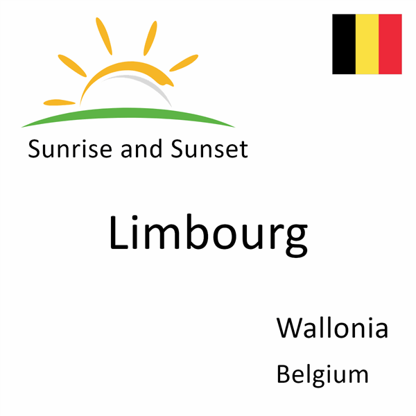Sunrise and sunset times for Limbourg, Wallonia, Belgium