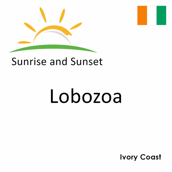 Sunrise and sunset times for Lobozoa, Ivory Coast