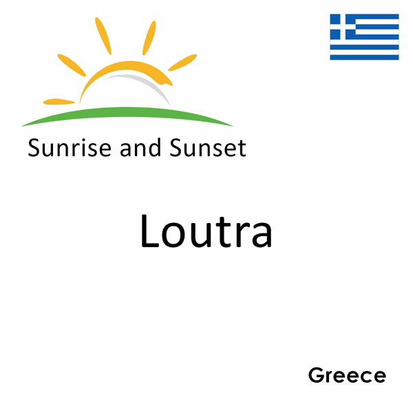 Sunrise and sunset times for Loutra, Greece