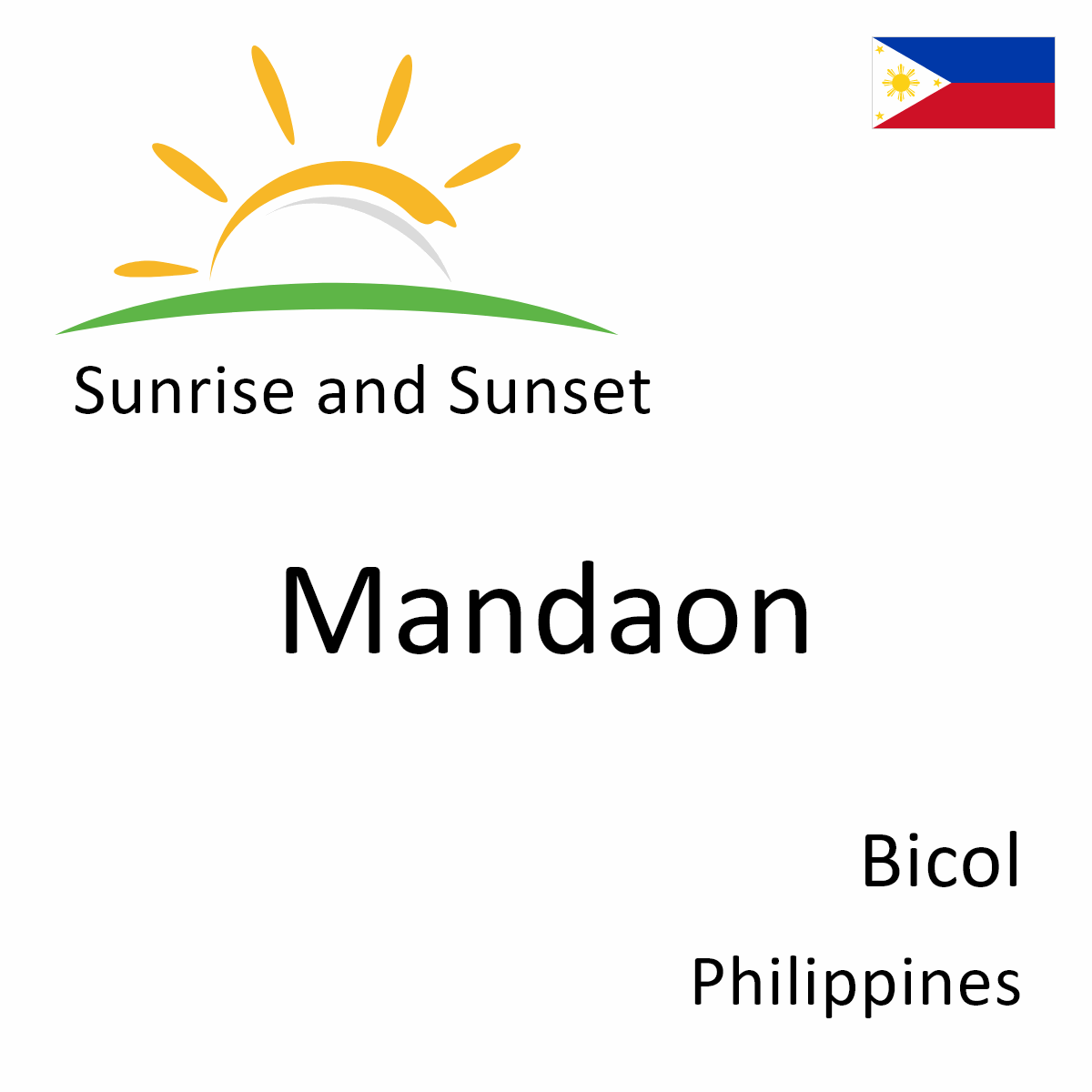 Sunrise and Sunset Times in Mandaon, Bicol, Philippines